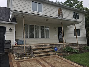 chardonnay cultured stone stoop porch travertina nicolock walkway